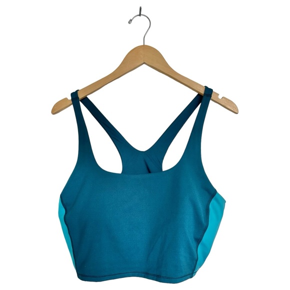 All in Motion Sports Bra Racerback Longline Light Support Two Tone Teal Size XXL - Picture 6 of 10